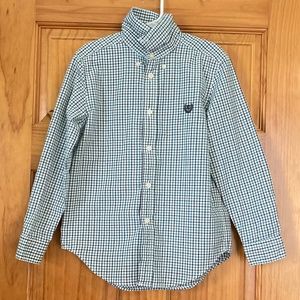 Boys size 7 Chaps long sleeved plaid button-down shirt